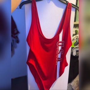 Red Bodysuit.